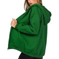 thumbnail image 1 of CAROOTU Front Open Hoodies with Pocket Thick Zipper Sweatshirt Drawstring Hood, 1 of 7