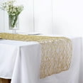 Efavormart 16" X 72" Gold Wire Nest Table Runner, Metallic String Woven Runner - Perfect for ...