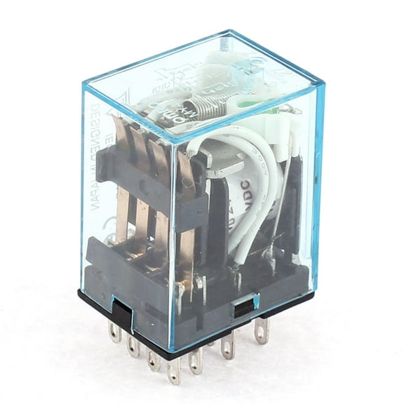 Unique Bargains DC 24V Coil 14 Pin DPDT IEC255 Electromagnetic Power Relay Delay