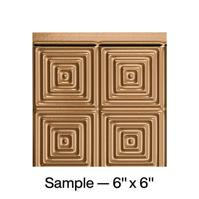 FASÄDE Miniquattro Decorative Vinyl Backsplash Panel in Polished Copper (6X6 Inch Sample)