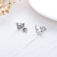 thumbnail image 2 of Coachuhhar Cat Stud Earrings, Sterling Silver, Includes Gift Box and Silver Clean Cloth, 2 of 6