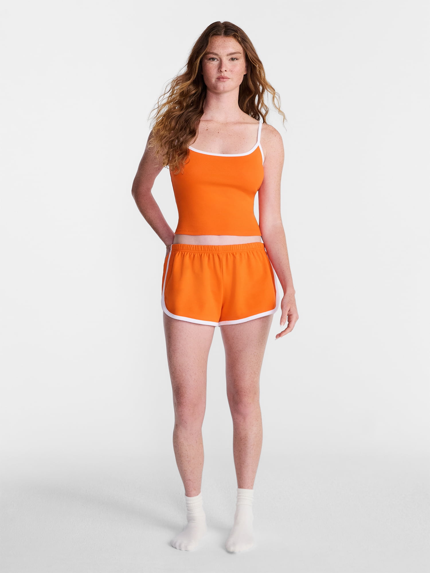 No Boundaries Sports Tank Top and Shorts Sleep Set, 2-Piece, Women's XS-XXL