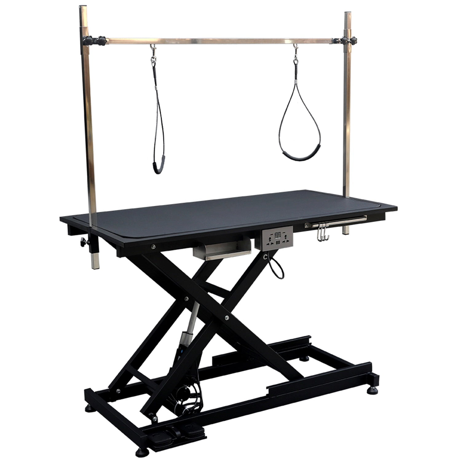 Pefilos 50" Heavy Duty Electric Lifting Pet Dog Grooming Table for Large Dogs with Powerful Motor, Height Adjust from 8" up to 36'', Black Pefilos 50" Heavy Duty Electric Lifting Pet Dog Grooming Table for Large Dogs with Powerful Motor, Height Adjust from 8" up to 36'', Black