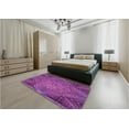thumbnail image 4 of Ahgly Company Indoor Rectangle Patterned Dark Magenta Purple Area Rugs, 4' x 6', 4 of 6
