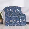 thumbnail image 3 of Yiaed Underwater World Animals Print Blanket Throw Blanket Soft Cozy Flannel Blanket for Home Bed Sofa Couch Chair-60"x50", 3 of 6