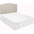 thumbnail image 2 of D.N.G. BEDDINGS 1 Piece Pinch Pleated Bed Skirt, 10 Inch Deep Pocket, 800 Thread Cotton 100% Egyptian Cotton, California King Size (72" x 84") Inch, Solid White, 2 of 3