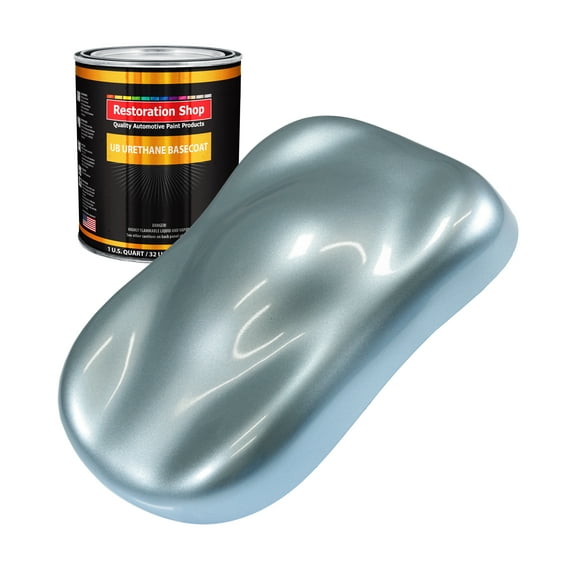 Ice Blue Metallic 1 Quart URETHANE BASECOAT Car Auto Body Paint
