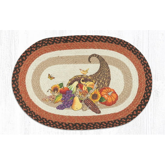 Earth Rugs OP-567 Cornucopia Oval Patch 20" x 30"