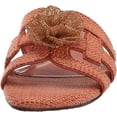 thumbnail image 2 of Sam Edelman Bay Stucco Pink Slide Open-Toe Slip-On Leather Fashion Flat Sandals (Stucco Pink, 9.5), 2 of 6