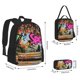 thumbnail image 2 of Balery Graffiti Lamp Urban Scene Mochila Escolar 3 en 1 para Niños - Mochila Resistente con Lonchera Térmica y Estuche - Mochila Escolar para Niños y Niñas, 2 of 7