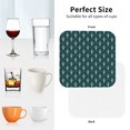 thumbnail image 7 of Bingfone Vintage Green Vintage Peacock Leather Drinks Coasters with Set of 6,Suitable for Home Kitchen,Coffee Cup Coasters Home Gift, 7 of 7