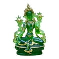 thumbnail image 3 of TISHITA Sitting Buddha Statue Feng Shui Ornament Home Decoration Handcraft Outdoor Accessories Bathroom Buddha Figure Resin Sculpture , Green, 3 of 8