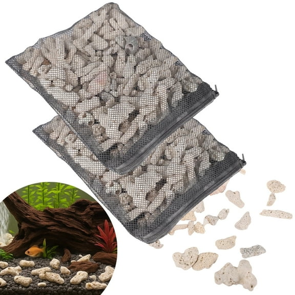 Reusable Crushed Coral Filter Media - 2 Pack (1.1 lbs/Bag)