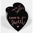 thumbnail image 2 of Inkdotpot 100 Pack Real Rose Gold Foil Paper Tag Love Is Sweet Wedding Favor Hang Tag, 2 of 6