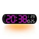 thumbnail image 1 of Reloj digital grande de 13,7 pulgadas con temperatura, fecha, horario de verano automático, luz nocturna y regulador de brillo automático., 1 of 6