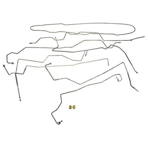 Brake Hydraulic Line Kit with Tubes and Fittings - Compatible with 2001 - 2004 Ford F250 Super Duty 4WD Extended Cab Pickup with 4-Wheel ABS 2002 2003