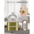 thumbnail image 4 of Candado combinado DELSWIN para exteriores, resistente, 2 unidades, 4 of 7
