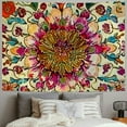 thumbnail image 2 of Shiartex Bohemian Mandala Flower Tapestry for Bedroom Colorful Psychedelic Indian Dahlia Floral Vertical Tapestry Wall Art Room Decor Aesthetic Wall Hanging Ornament for Home Dorm Office Painting, 2 of 6