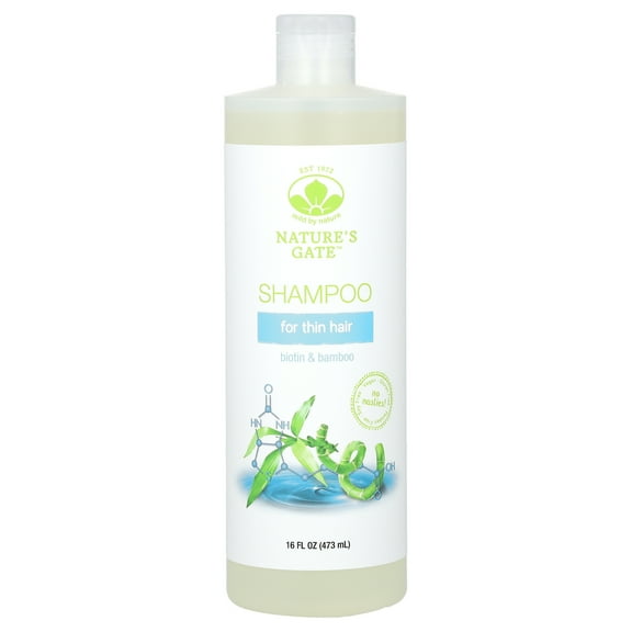 Mild By Nature (Nature's Gate), Biotin & Bamboo Shampoo for Thin Hair, 16 fl oz (473 ml)