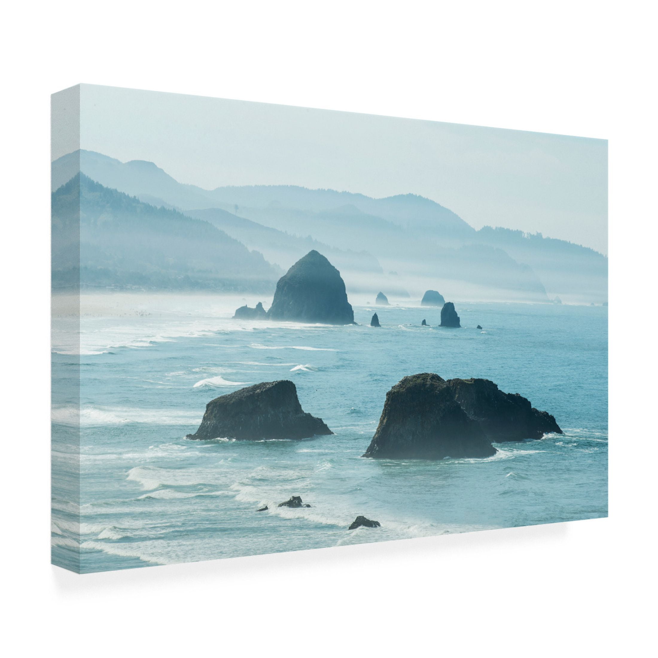 Canvas Wall Art - GS Photo 'Peaceful Pacific' Wall Art for Living Room, Bedroom, or Office Décor by Trademark Fine Art - 32 x 22 Inches