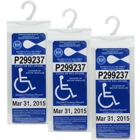 3 PCS Handicap Parking Permit Placard Holder - Disabled Parking Placard Protector Sleeve with Large