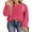 Red, variant on Charmo Women's Stripled Printed Hoodies Long Sleeve Fall Pullover Sweatshirts