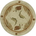 thumbnail image 2 of Addison Rugs Dream Shag Premium Machine Washable Transitional Fish Khaki Round Rug, 8' x 8', 2 of 8