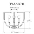 thumbnail image 2 of Dainolite PLA-154FH-MB Pamela 4 Light 15" Wide Semi-Flush Ceiling Fixture - Black, 2 of 3