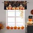 thumbnail image 6 of Kitchen Cafe Valance Curtain for Small Windows,Gnome on Autumn Pumpkins Rod Pocket Short Valances,42x18in, 6 of 9