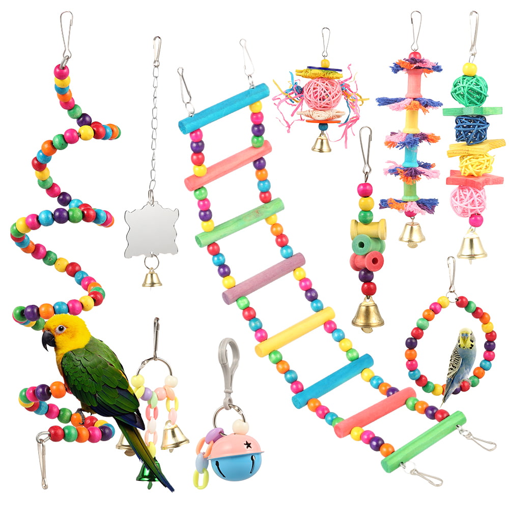 PET BIRD HOME DECOR BABY BED TOY FUN ACTIVITY FOR CAGE SMALL TO MEDIUM 