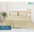 thumbnail image 6 of Royale Linen 400 Thread Count 100% American Grown Cotton Flat Sheet - Cooling Sheets - Twin Sheets - Luxury Sateen Weave - Twin Flat Sheet Sold Separately - Sand Flat Sheet Only (Twin, Moroccan Sand), 6 of 9