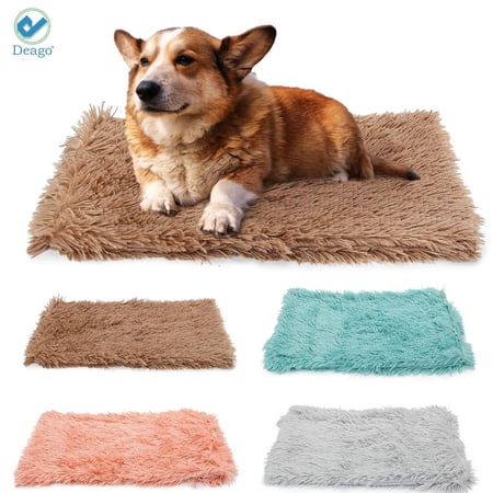 Deago Dog Blanket, Pet Puppy Blanket Fluffy Fleece Throw Blanket Kitten Mat Pad Bed Cover Washable for Dogs, Cats, Animals (Brown, S)
