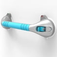 thumbnail image 2 of SAFETY+BEAUTY Suction Shower Grab Bar, Bath Tub Handle with Indicator, Anti-Slip Grip, Metallic Silver Dual Tone (Blue, 17 inch), 2 of 6