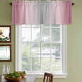 thumbnail image 3 of 2 Pack Valances for Window, Pink Ombre Short Curtains for Kitchen Bedroom Living Room, Modern Grey Gradient Farmhouse Art Rod Pocket Small Window Treatment Valance Drapes 54 x 18 Inch, 3 of 8