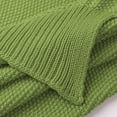 thumbnail image 6 of PiccoCasa 100% Cotton Soft Knitted Throw Solid Blanket for Couch Sofa Bedroom, Green 50"x70", 6 of 8