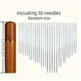 thumbnail image 3 of PEACNNG 30pcs Self-Threading Needles Set With Wooden Storage Cases - Easy Insert For Hand Sewing  Quilting & Cross Stitch - Ideal For Elderly, 3 of 7