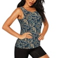 thumbnail image 2 of Fotbe Indian Paisley 2 Blusas Sin Mangas para Mujer – Estilo Casual, Corte Suelto, Slim-Fit, Cuello Redondo Deportivo, Tops de Verano para Gimnasio y Yoga-Large, 2 of 7