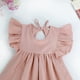 thumbnail image 4 of Vestido Goodplayer para niñas pequeñas, algodón y lino, rosa, 3T, 4 of 7