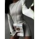 thumbnail image 1 of Nsauye Sexy Club Ribber Knitted Y2K Mini Bodycon Party Women Dress Autumn Striped O Neck Long Sleeve Fashion Dress 2022M Gao Jinjia LED, 1 of 2