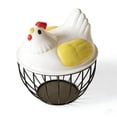 thumbnail image 1 of Tauxra Wrought Iron Storage Basket For Kitchen Fruit Vegetable Egg Openwork Desktop Decor, 1 of 6