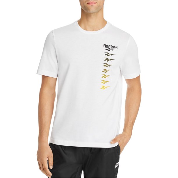 Reebok Mens Logo Graphic T-Shirt white S