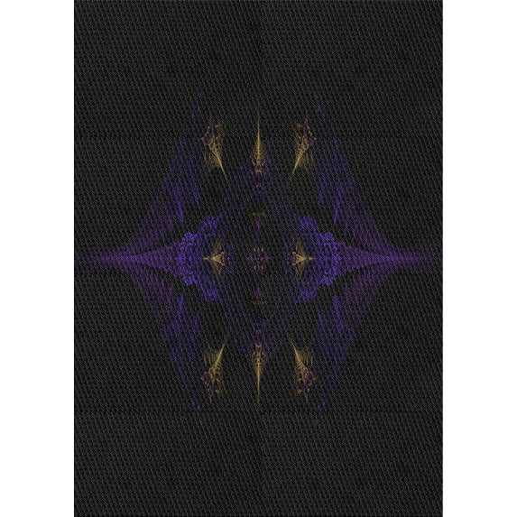 Ahgly Company Indoor Rectangle Patterned Light Black Novelty Area Rugs, 6' x 9'