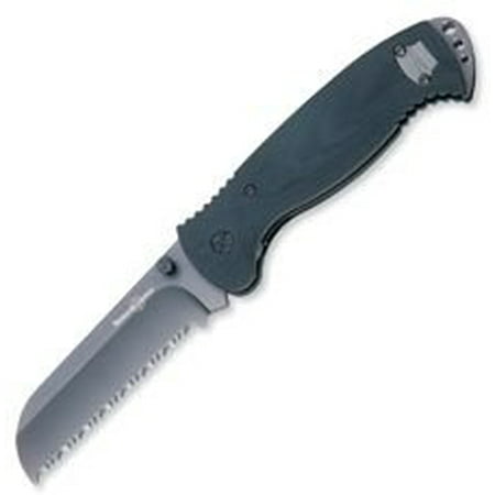 Black Rescue Blade - Timberline Knives 18-Delta, Black G-10 Handle, Black Rescue Blade, Serrated TL7870