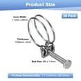 thumbnail image 3 of Uxcell 20-Pack Abrazadera de Manguera de Doble Alambre, Clips de Manguera de Acero Inoxidable 304 Ajustables para Manguera de Recolección de Polvo 28-32mm, 3 of 7