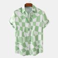 thumbnail image 2 of Hombres Casual Botones Playa Sin posicionamiento Estampado Turndown Camisa de manga corta Blusa Pompotops  oipoqjl45456, 2 of 9