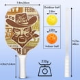 thumbnail image 3 of Pickleball Paddles Set Of 1, Fiberglass Surface, West & Cowboy Print, 1 Paddle, 2 Balls & Bag, 3 of 5