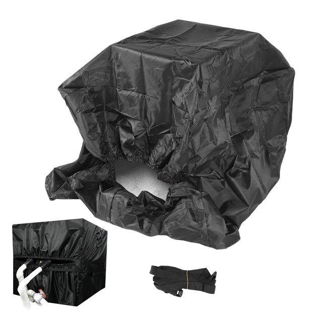 Cubierta Exterior Para Calentador De Piscina, A Prueba De Agua, Cubierta Para Bomba De Calor Para Piscina De Invierno, Tela Oxford 420D, Recubierto De Plata, Negro