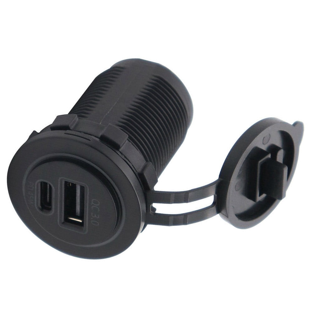 The Latest 12V PD USB-C ,45W Car USB Charger QC3.0 Fast Charge For Phone ,Laptop
