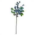 thumbnail image 2 of 6Pcs Realistic Artificial Blueberry Stems with Green Leaves - 10Inch Faux Berry Picks for DIY Wedding Bouquet, Home Decor, Lifelike Floral Arrangement Supplies, 2 of 2