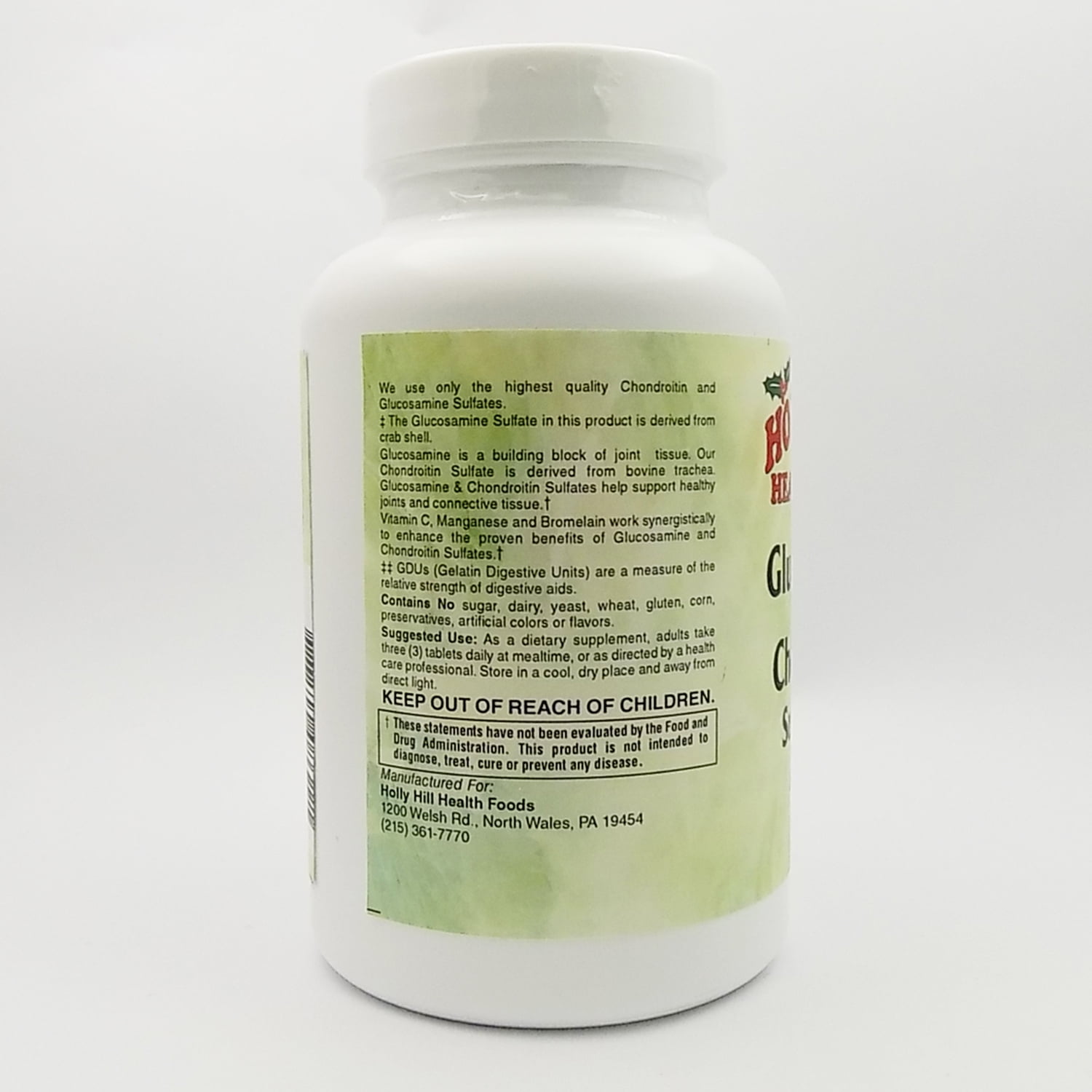 Holly Hill Health Foods, Glucosamine and Chondroitin Sulfate Plus, 120 Tablets